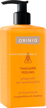 ORINIQ Flüssigseife Thailand Feeling mit Mandelmilch, Orangenblüte & Bambus, 300 ml