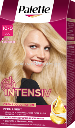 Palette Intensive Color Creme Haarfarbe 10-0/200 Helles Naturblond, 1 St