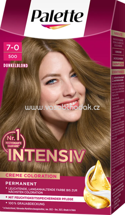 Palette Intensive Color Creme Haarfarbe 7-0-500 Dunkelblond, 1 St