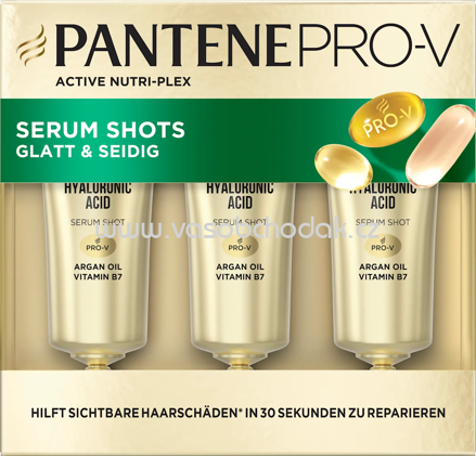 PANTENE PRO-V Haarkur Rescue Shots Glatt & Seidig, 3 x 15 ml, 45 ml