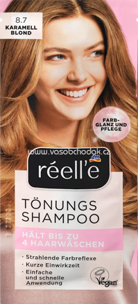 réell‘e Tönungsshampoo 8.7 Karamellblond, 14 ml