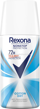 Rexona Antitranspirant Deospray Nonstop Protection Cotton Dry, Reisegröße, 35 ml