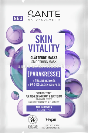 SANTE NATURKOSMETIK Gesichtsmaske Skin Vitality Parakresse 2x4 ml, 8 ml