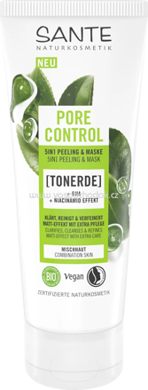 SANTE NATURKOSMETIK Peeling Pore Control Tonerde, 100 ml