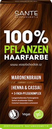 SANTE NATURKOSMETIK Pflanzenhaarfarbe Maronenbraun, 100g