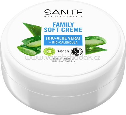SANTE NATURKOSMETIK Pflegecreme Soft Family Bio-Calendula & Bio-Aloe Vera, 150 ml