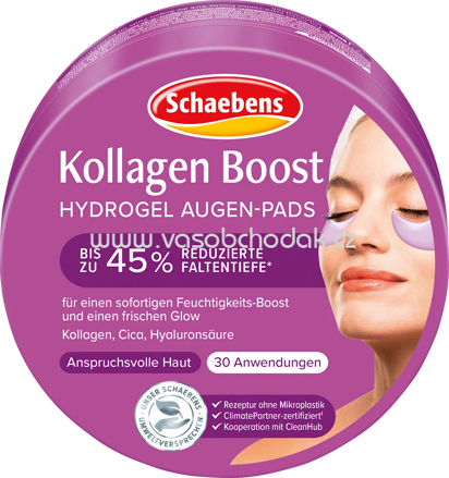 Schaebens Augenpads Hydrogel Kollagen Boost Tiegel 30 Paar, 60 St