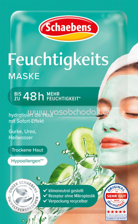 Schaebens Gesichtsmaske Feuchtigkeit Sofort-Effekt (2 x 5 ml), 10 ml