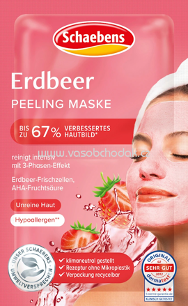 Schaebens Gesichtsmaske Peeling Erdbeere (10 St x2x6 ml), 120 ml