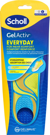 Scholl Einlegesohlen GelActiv Everyday, Gr. 40 -46,5 1 Paar, 2 St
