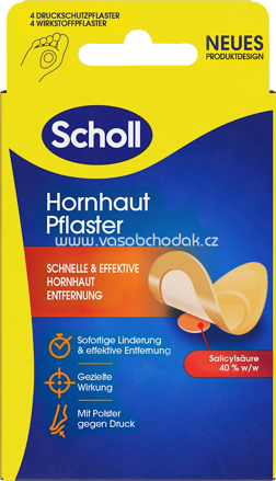 Scholl Hornhautentferner Pflaster, 4 St