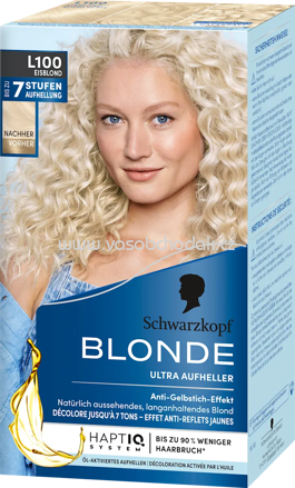 Schwarzkopf Blonde Haare Aufheller Ultra L100 Eisblond, 1 St
