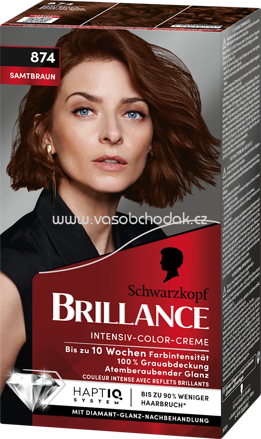 Schwarzkopf Brillance Haarfarbe 874 Samtbraun, 1 St