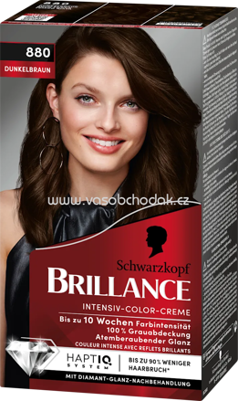 Schwarzkopf Brillance Haarfarbe 880 Dunkelbraun, 1 St