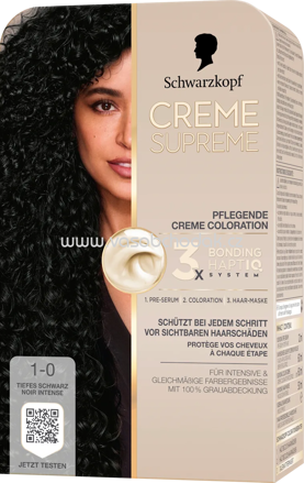 Schwarzkopf CREME SUPREME Haarfarbe 1-0 Tiefes Schwarz, 1 St