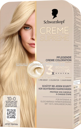 Schwarzkopf CREME SUPREME Haarfarbe 10-0 Ultra-Helles Naturblond, 1 St