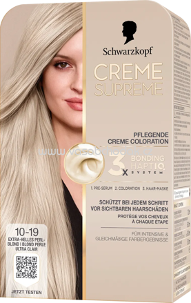 Schwarzkopf CREME SUPREME Haarfarbe 10-19 Extra-Helles Perlblond, 1 St