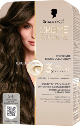 Schwarzkopf CREME SUPREME Haarfarbe 5-0 Natürliches Braun, 1 St