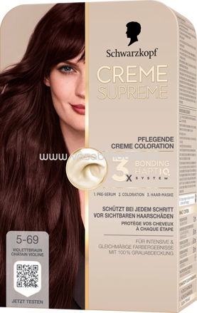 Schwarzkopf CREME SUPREME Haarfarbe 5-69 Violettbraun, 1 St