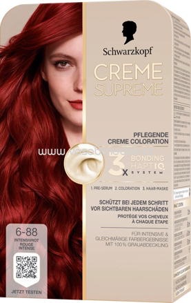 Schwarzkopf CREME SUPREME Haarfarbe 6-88 Intensivrot, 1 St