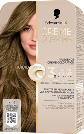 Schwarzkopf CREME SUPREME Haarfarbe 7-0 Natürliches Dunkelblond, 1 St