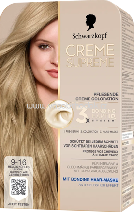 Schwarzkopf CREME SUPREME Haarfarbe 9-16 Helles kühles Blond, 1 St
