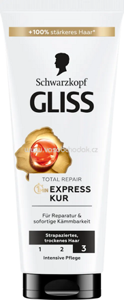 Schwarzkopf GLISS Haarkur Total Repair 1 Min Express-Kur, 200 ml