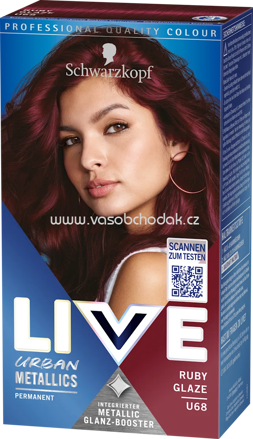 Schwarzkopf LIVE Haarfarbe Urban Metallics, U68 Ruby Glaze, 1 St
