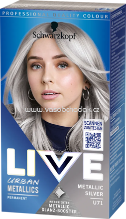 Schwarzkopf LIVE Haarfarbe Urban Metallics, U71 Metallic Silver, 1 St