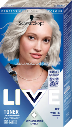 Schwarzkopf LIVE Haartoner T1 Ice White, 1 St