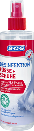 SOS Desinfektionsspray für Füße & Schuhe, 250 ml