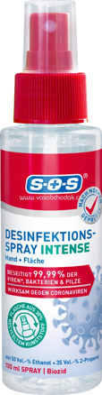 SOS Desinfektionsspray Intense für Hand & Flächen, 100 ml