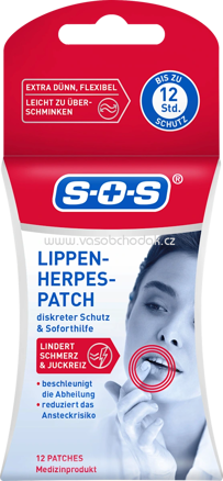 SOS Lippenherpes Patch, 12 St