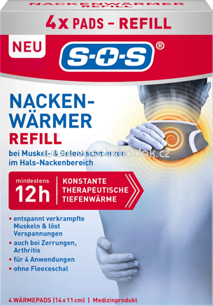 SOS Nackenwärmer Wärmepads Refill, 4 St