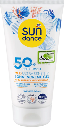 SUNDANCE Sonnencreme Gel, MED ultra sensitiv, LSF 50+, 150 ml