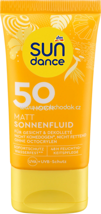 SUNDANCE Sonnenfluid Gesicht mattierend LSF 50, 50 ml