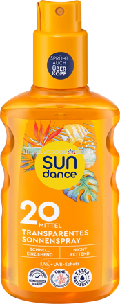 SUNDANCE Sonnenspray transparent LSF 20, 200 ml