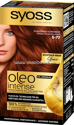 Syoss Oleo Intense Haarfarbe 5-77 Glänzendes Kupferrot, 1 St