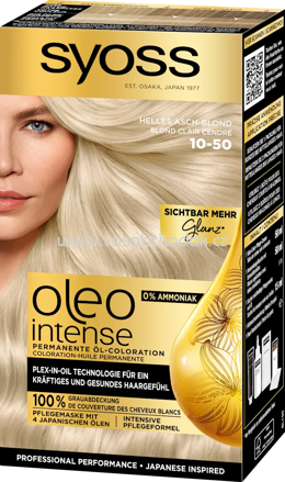 Syoss Oleo Intense Haarfarbe Smoky Blondes 10-50 Helles Asch-Blond, 1 St