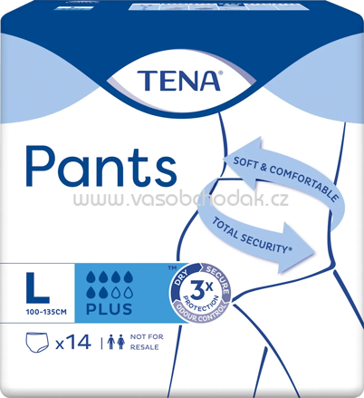 TENA Pants Inkontinenz Plus Gr. L, Vorteilspack 4x14 St, 56 St