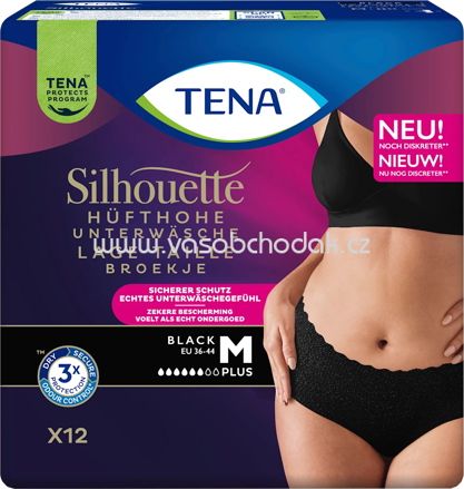 TENA Pants Inkontinenz Silhouette schwarz Gr. M, 12 St