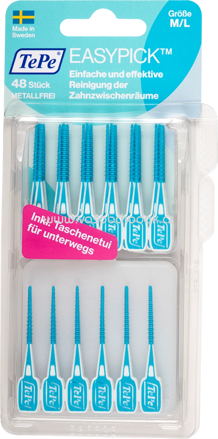 TePe Interdentalpicks Easypick blau metalfrei M/L, 48 St