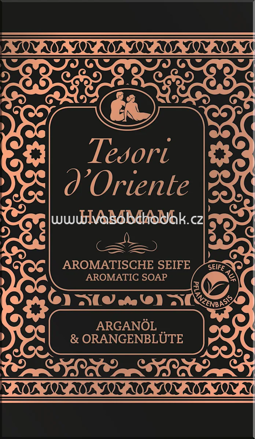 Tesori d'Oriente Seifenstück Hammam, Arganöl & Orangenblüte, 125 g
