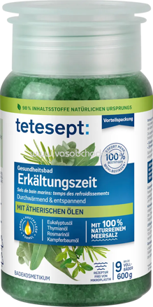 tetesept Badesalz Meeressalz Erkältungszeit, 600 g