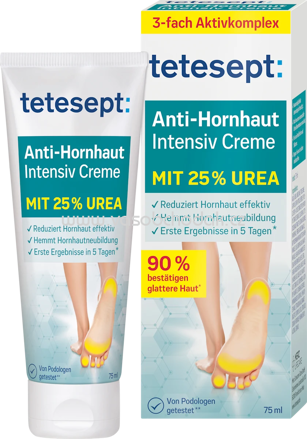 tetesept Fußcreme Anti Hornhaut 25 % Urea, 75 ml