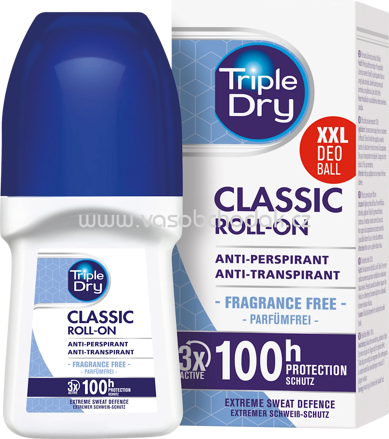 Triple Dry Antitranspirant Deo Roll-on Classic, 50 ml