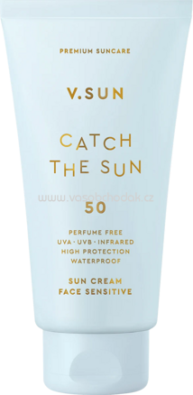 V.SUN Sonnencreme Gesicht, 'catch the sun' sensitiv, LSF 50, 75 ml