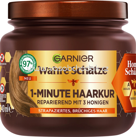 Wahre Schätze Haarkur 1-Minute Honig Schätze, 340 ml