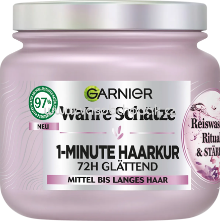 Wahre Schätze Haarkur 1-Minute Reiswasser Ritual & Stärke, 340 ml