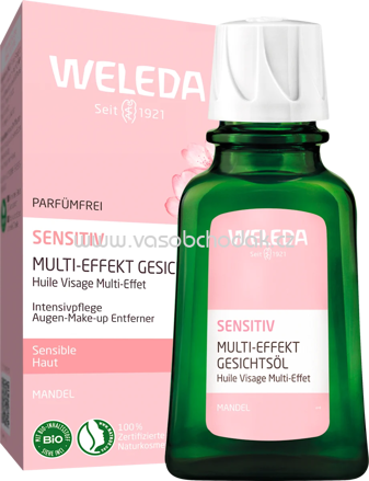 WELEDA Gesichtsöl Multi-Effekt Sensitiv Mandel, 50 ml